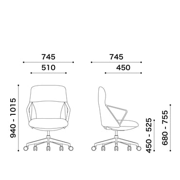 Lunea Fabric Management Chair / ルネア ファブリック マネジメントチェア