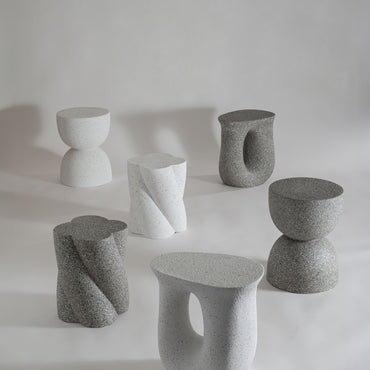 Terrazzo Side Table GY / テラゾー サイドテーブル【Twist】