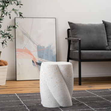 Terrazzo Side Table WH / テラゾー サイドテーブル【Twist】