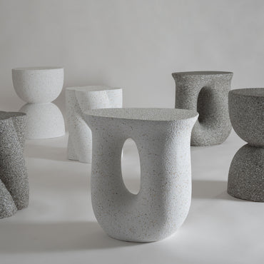 Terrazzo Side Table GY / テラゾー サイドテーブル【Loop】