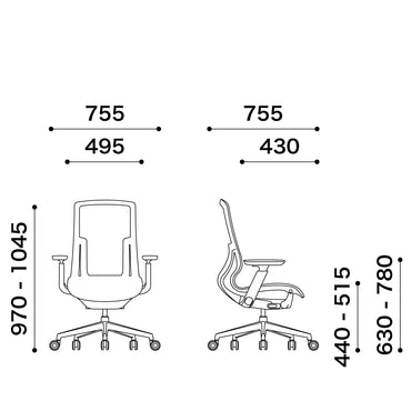 Airel One-Tone Office Chair / エアル ワントーン オフィスチェア