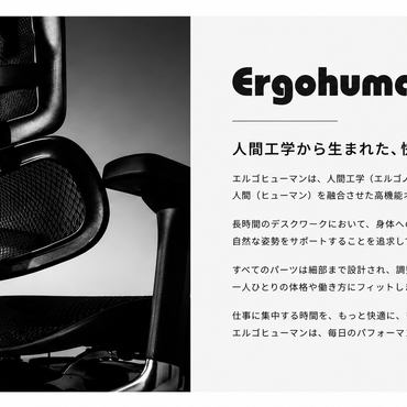 Ergohuman ENJOY2 High Type Black Frame / エルゴヒューマン エンジョイⅡ ハイタイプ ブラックフレーム