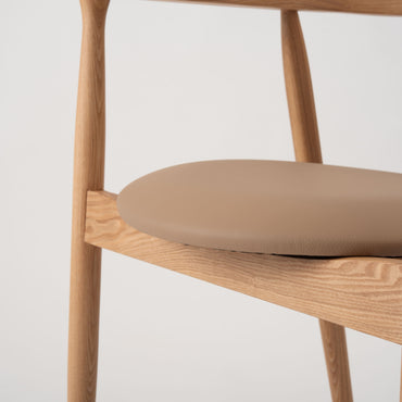 Curve Arm Chair NA×BE / カーブ アームチェア ナチュラル×ベージュ