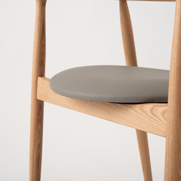 Curve Arm Chair NA×GY / カーブ アームチェア ナチュラル×グレー