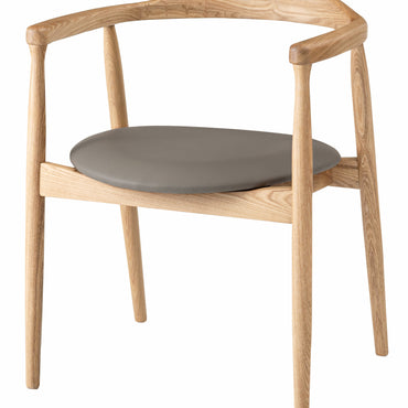 Curve Arm Chair NA×GY / カーブ アームチェア ナチュラル×グレー