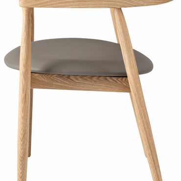 Curve Arm Chair NA×GY / カーブ アームチェア ナチュラル×グレー