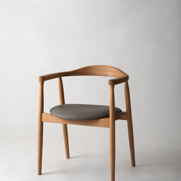 Curve Arm Chair NA×GY / カーブ アームチェア ナチュラル×グレー