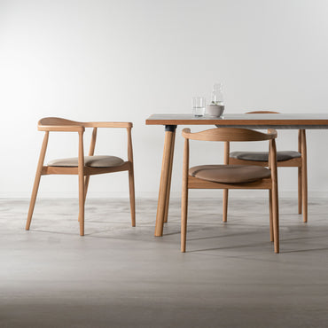 Curve Arm Chair NA×GY / カーブ アームチェア ナチュラル×グレー