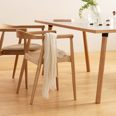 Curve Arm Chair NA×VI / カーブ アームチェア ナチュラル×アイボリー