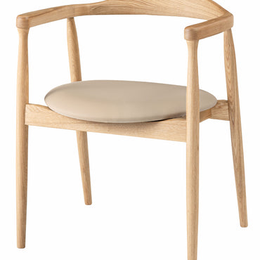Curve Arm Chair NA×VI / カーブ アームチェア ナチュラル×アイボリー
