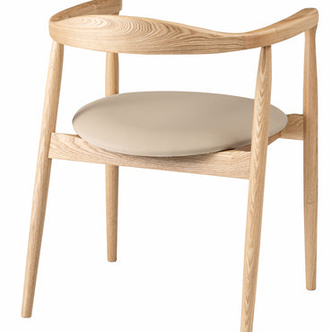 Curve Arm Chair NA×VI / カーブ アームチェア ナチュラル×アイボリー