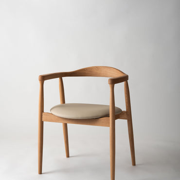 Curve Arm Chair NA×VI / カーブ アームチェア ナチュラル×アイボリー