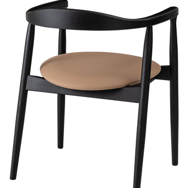 Curve Arm Chair BK×BE / カーブ アームチェア ブラック×ベージュ
