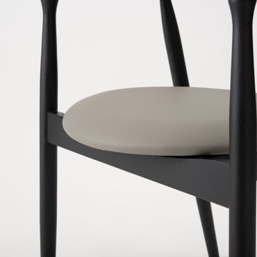 Curve Arm Chair BK×GY / カーブ アームチェア ブラック×グレー