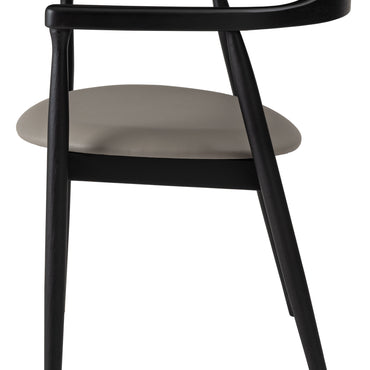 Curve Arm Chair BK×GY / カーブ アームチェア ブラック×グレー