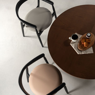 Curve Arm Chair BK×GY / カーブ アームチェア ブラック×グレー