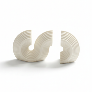 Curva Bookends – Artificial Marble / 人工大理石製 カーブ ブックエンド