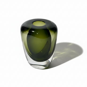 Halo Glass Vase Olive Green/ ヘイロー グラスベース オリーブグリーン