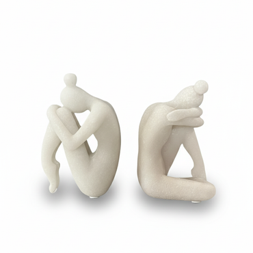 Thinking Woman Bookends – Artificial Marble / 人工大理石製 考える女性 ブックエンド