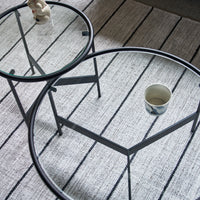 Lune Glass Table  / リュンヌ ガラステーブル【S】