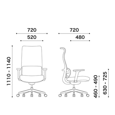 Parnu Ergonomic High Back Chair / パルヌ エルゴノミック ハイチェア