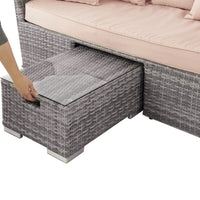 Loma Daybed Sofa & Table Set BE / ロマ デイベッドソファ&テーブルセット ベージュ