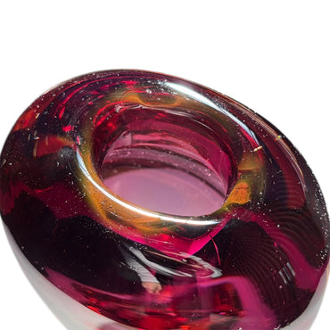 Aurora Glass Vase Amber Rose / オーロラ グラスベース アンバーローズ