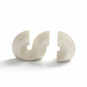 Curva Bookends – Artificial Marble / 人工大理石製 カーブ ブックエンド