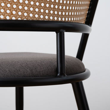 Curve Rattan Chair DGY / カーブ ラタンチェア ダークグレー