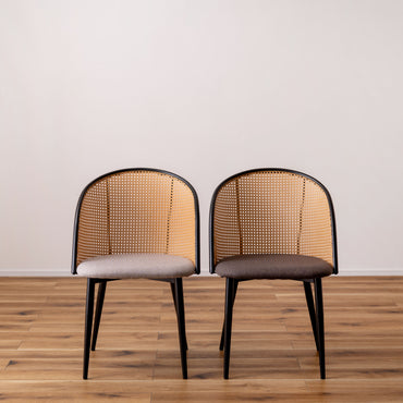 Rico Rattan Chair DGY/ リコラタンチェアダークグレー