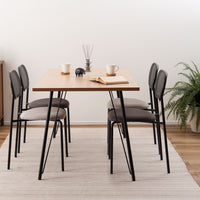 Oval Rattan Chair BK×BE / オーバル ラタンチェア ブラック×ベージュ