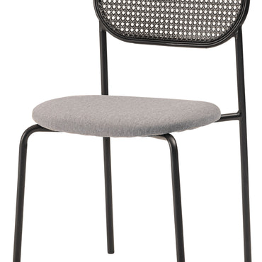 Oval Rattan Chair BK×BE / オーバル ラタンチェア ブラック×ベージュ