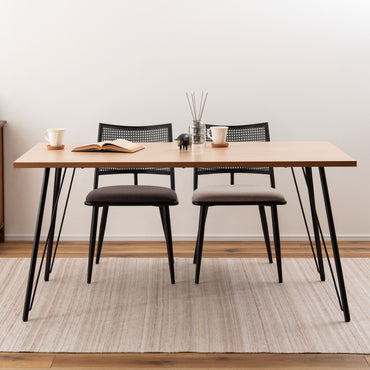 Curve Rattan Chair BK×BE / カーブ ラタン チェア ブラック×ベージュ