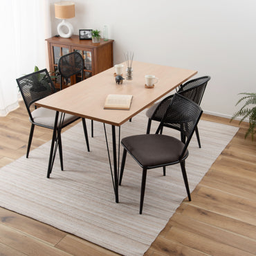 Curve Rattan Chair BK×BE / カーブ ラタン チェア ブラック×ベージュ