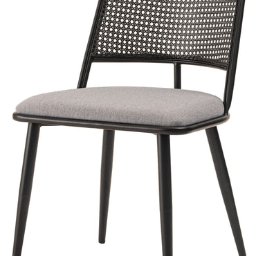 Curve Rattan Chair BK×BE / カーブ ラタン チェア ブラック×ベージュ