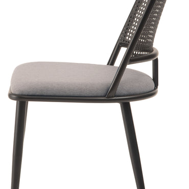 Curve Rattan Chair BK×BE / カーブ ラタン チェア ブラック×ベージュ