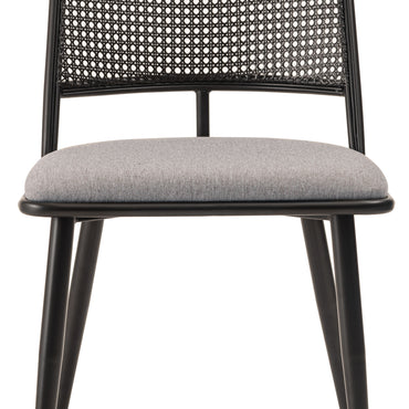 Curve Rattan Chair BK×BE / カーブ ラタン チェア ブラック×ベージュ