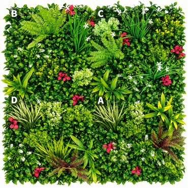 Folia Flower Bush 18331 / フォリア フラワーブッシュ フェイクグリーン 壁面パネル 単品・4枚セット