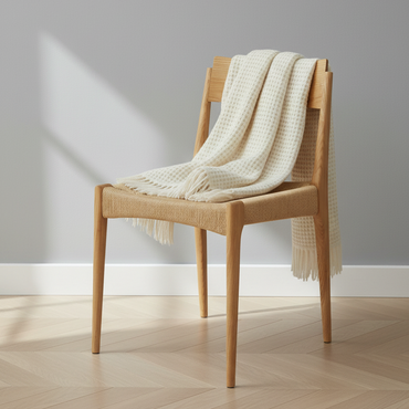 ELVANG DENMARK Basket throw blanket Offwhite / エルヴァン デンマーク バスケット スロー ブランケット オフホワイト