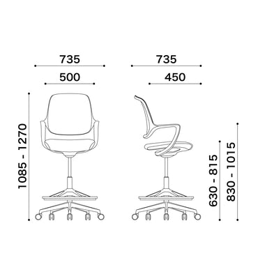 Keila Counter Office Chair / ケイラ カウンターオフィスチェア