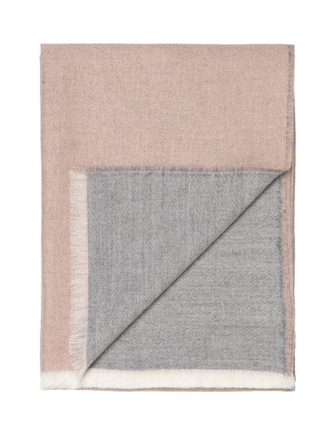 ELVANG DENMARK  Venice throw blanket White/nude  /  エルヴァン デンマーク バスケット ベニス スロー ブランケット ホワイト/ヌード