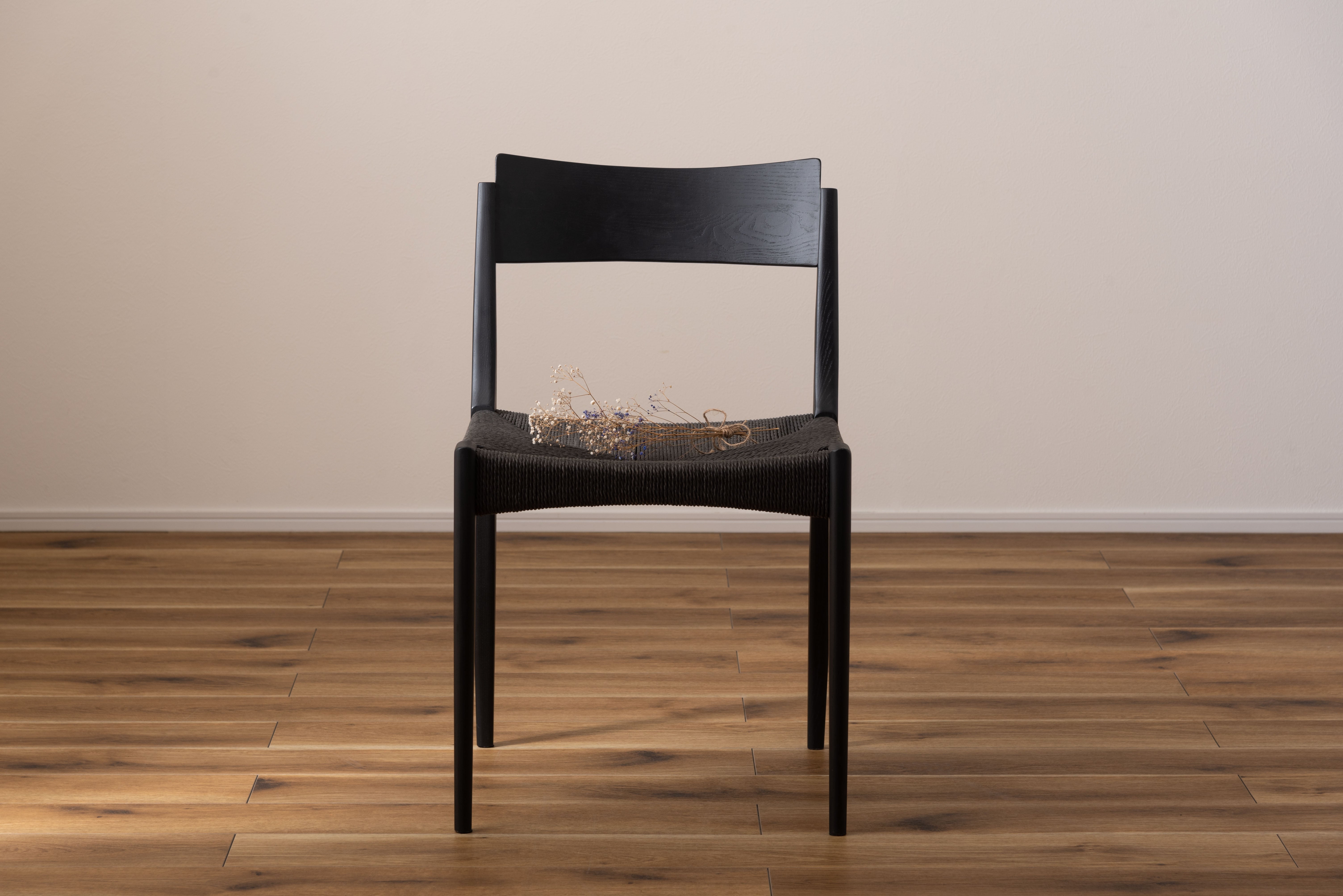 Paper-Cord Chair BK / ペーパーコードチェア ブラック