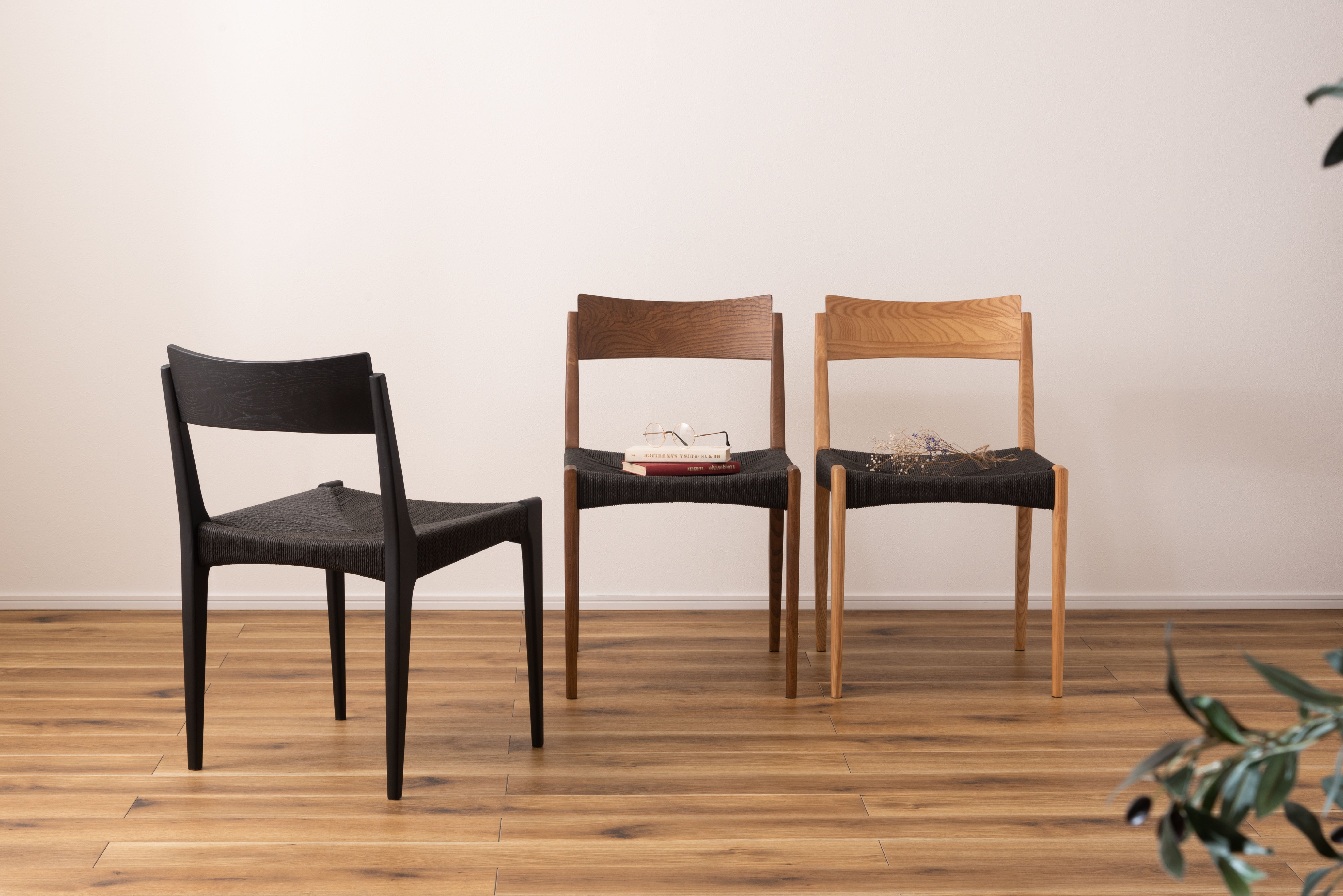 Paper-Cord Chair BK / ペーパーコードチェア ブラック