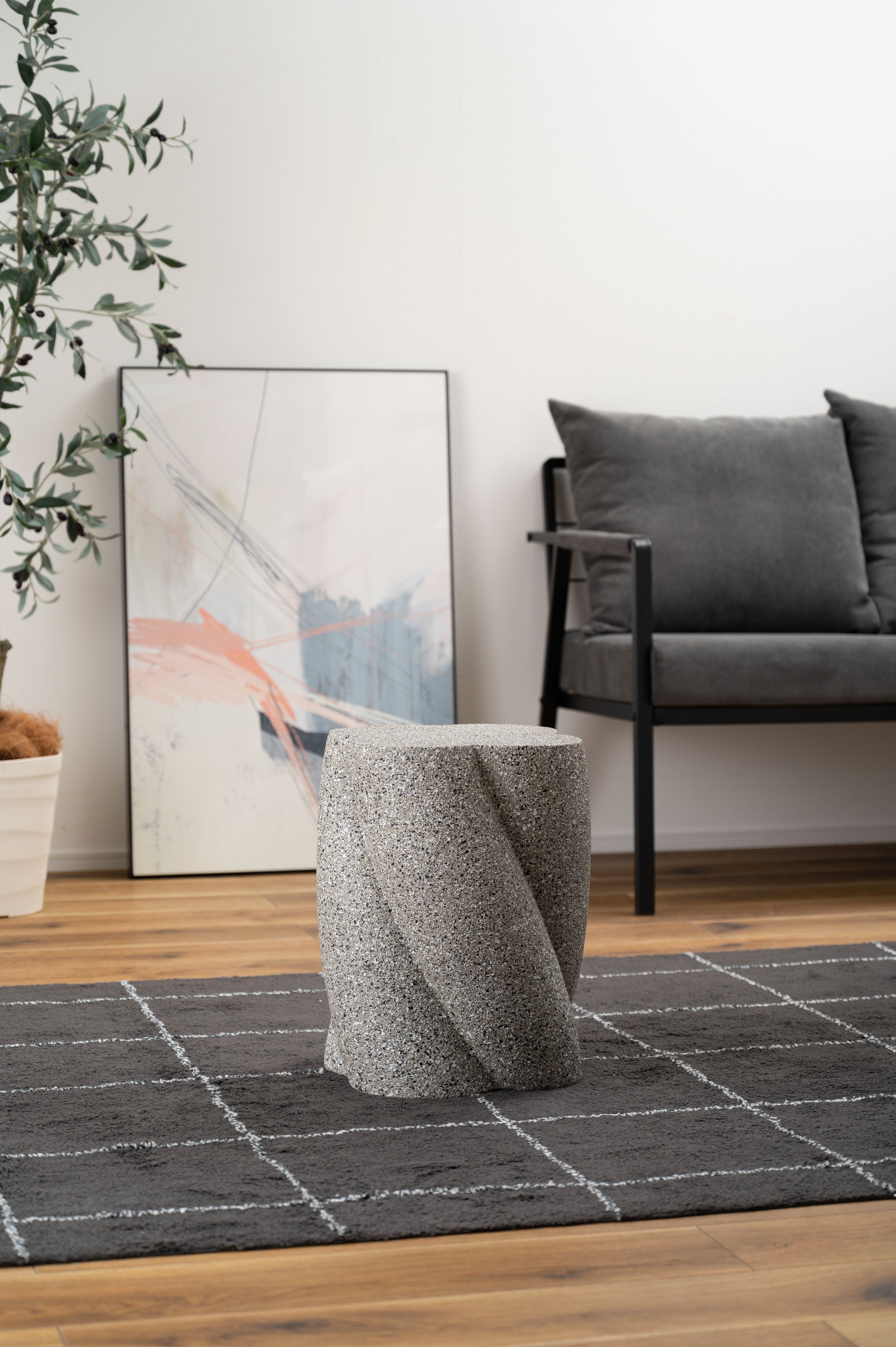 Terrazzo Side Table GY / テラゾー サイドテーブル【Twist】