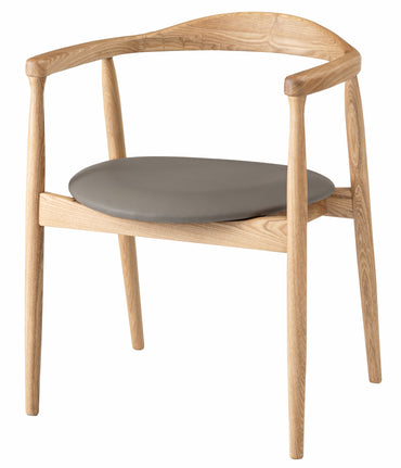 Curve Arm Chair NA×GY / カーブ アームチェア ナチュラル×グレー