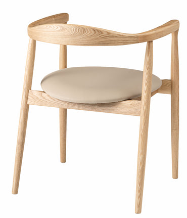 Curve Arm Chair NA×VI / カーブ アームチェア ナチュラル×アイボリー