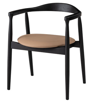 Curve Arm Chair BK×BE / カーブ アームチェア ブラック×ベージュ