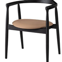 Curve Arm Chair BK×BE / カーブ アームチェア ブラック×ベージュ