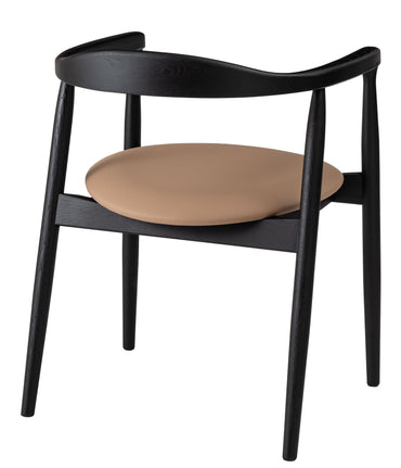 Curve Arm Chair BK×BE / カーブ アームチェア ブラック×ベージュ