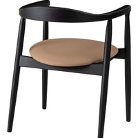 Curve Arm Chair BK×BE / カーブ アームチェア ブラック×ベージュ